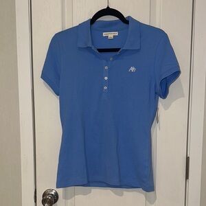 Aeropostale Blue Fitted Buttoned Polo Shirt